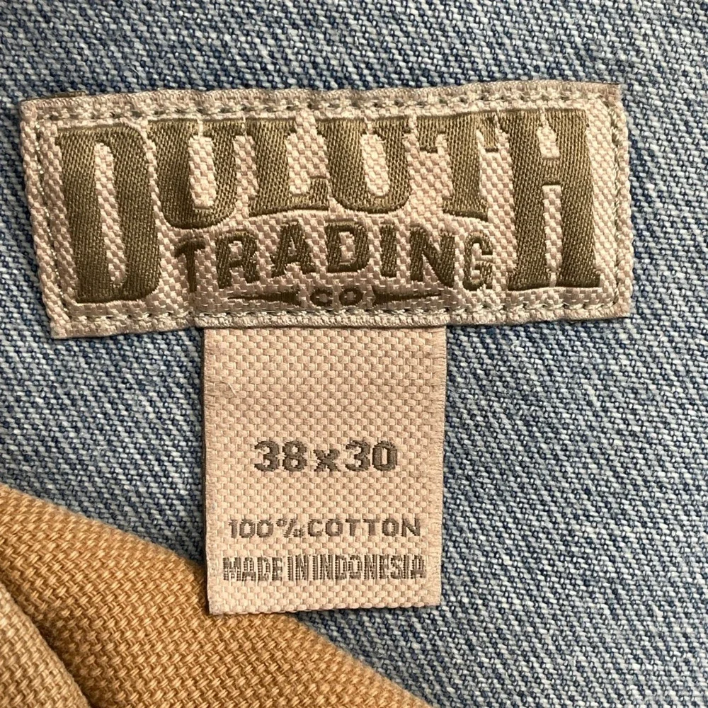 Duluth Trading Co Jeans Mens 38x30 Blue Ballroom Straight Leg Workwear Denim